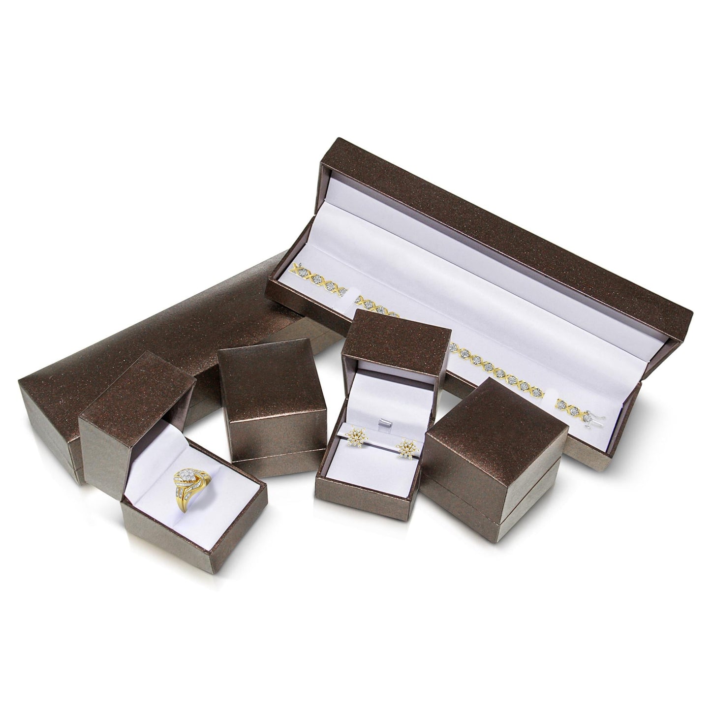 10K Yellow Gold Plated .925 Sterling Silver 1/2 cttw Channel Set